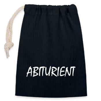 abiturient - Verschließbarer Geschenkbeutel aus Baumwolle (14x20cm) - Navy - Vorne