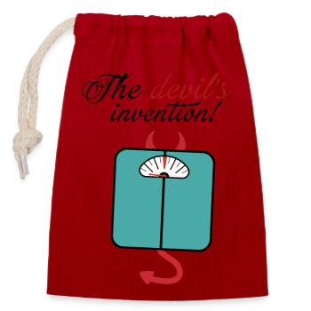 Devil Makes Scales - Closable cotton gift bag (14x20cm) - red - Front