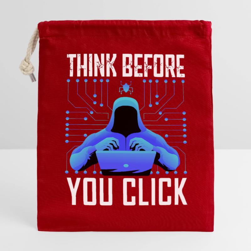 Hacker Hacker Programmeur Cybersécurité Linux Sac cadeau en coton avec cordon (14 x 20 cm)