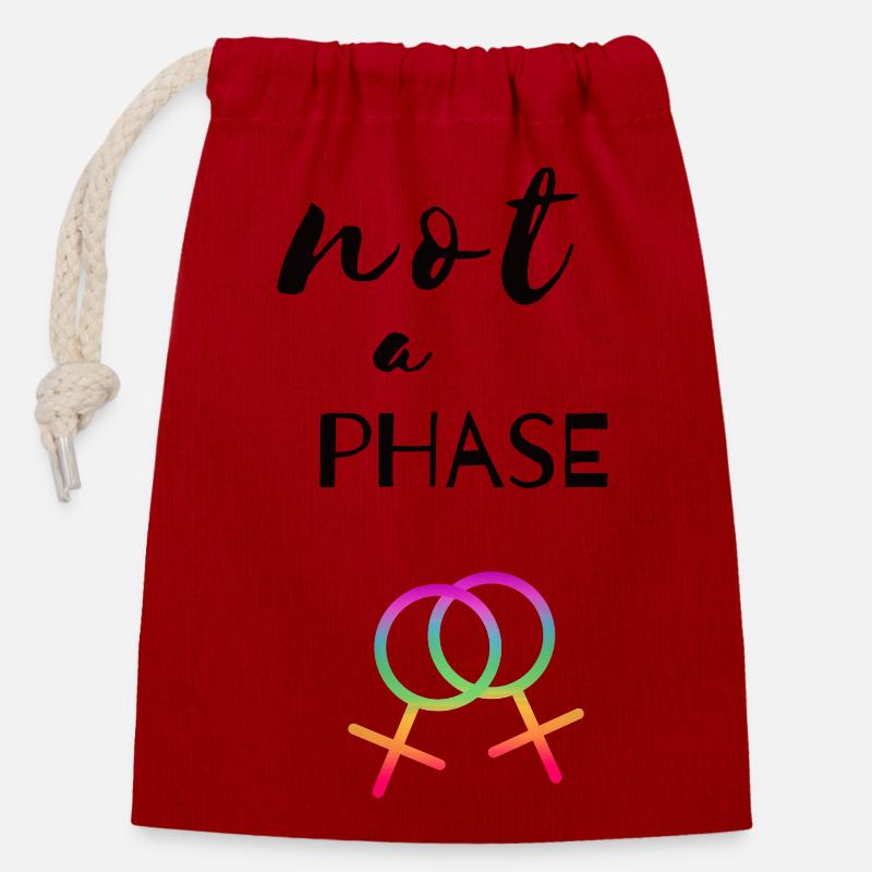 Idée cadeau LGBT - Sac cadeau en coton avec cordon (14 x 20 cm) - rouge