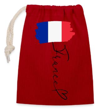 Flag France Regional Pride National Identity - Closable cotton gift bag (14x20cm) - red - Front