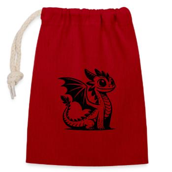 Imaginative dragon with magical charisma - Closable cotton gift bag (14x20cm) - red - Front