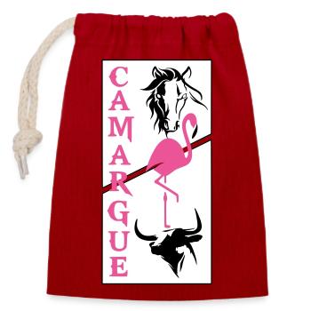 Camargue - Verschließbarer Geschenkbeutel aus Baumwolle (14x20cm) - Rot - Vorne