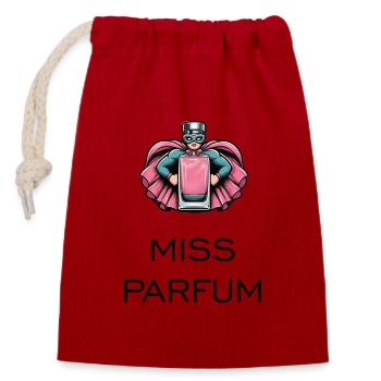 Miss Parfum - Super-héroïne - Sac cadeau en coton avec cordon (14 x 20 cm) - rouge - Devant
