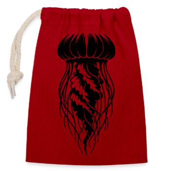 Gefährliche Rippenquallen schwebende Medusa - Verschließbarer Geschenkbeutel aus Baumwolle (14x20cm) - Rot - Vorne