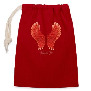Angels Club - rot - Verschließbarer Geschenkbeutel aus Baumwolle (14x20cm) - Rot - Vorne