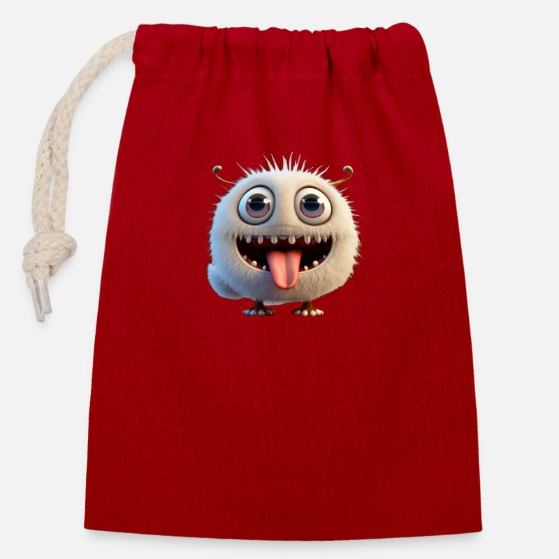 IMG 1717 - Closable cotton gift bag (14x20cm) - red