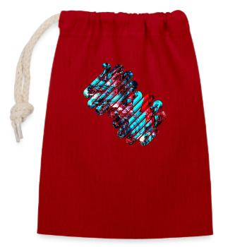 Masks shapes modernist abstract art art geometry - Closable cotton gift bag (14x20cm) - red - Front