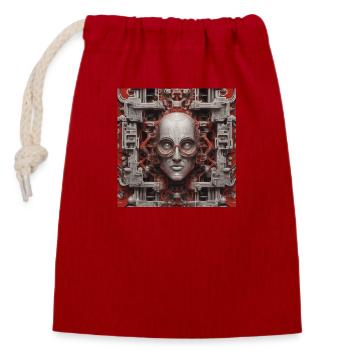 Beyond minds and machines - Closable cotton gift bag (14x20cm) - red - Front