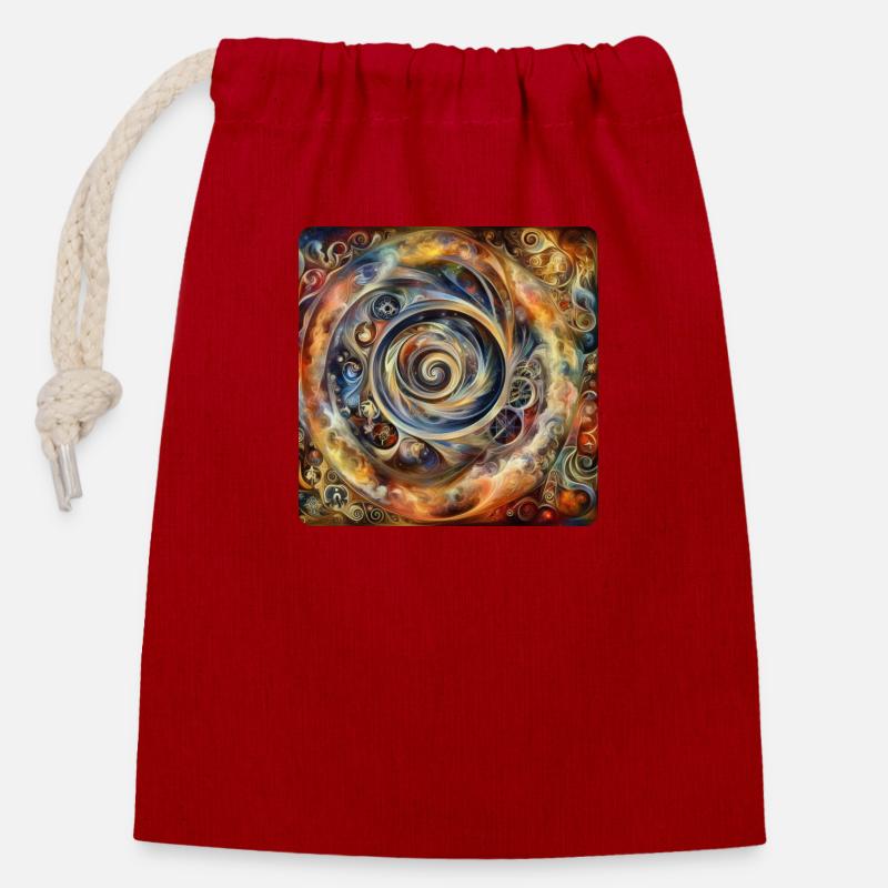 Image 9 - Sac cadeau en coton avec cordon (14 x 20 cm) - rouge
