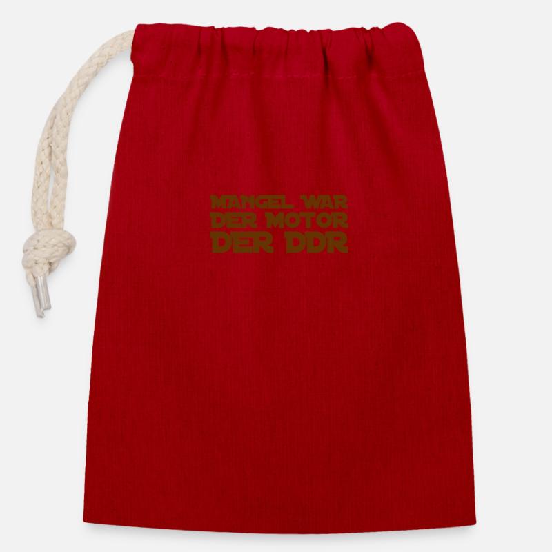 La nécessité est la mère de l’invention - Sac cadeau en coton avec cordon (14 x 20 cm) - rouge