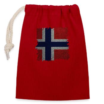 Norwegen Norwegen Flagge Skandinavien Norden Tor Viking - Verschließbarer Geschenkbeutel aus Baumwolle (14x20cm) - Rot - Vorne