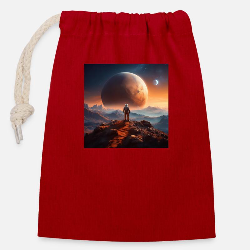 Der Aufstieg von Charon über Pluto Teil II - Verschließbarer Geschenkbeutel aus Baumwolle (14x20cm) - Rot