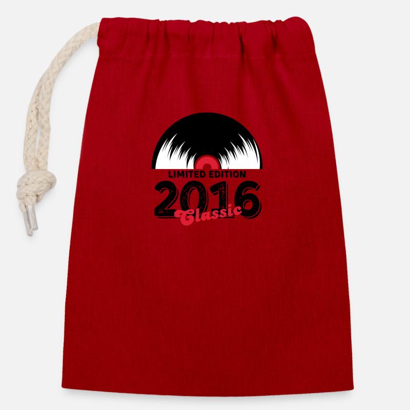 Limited edition 2016 Classic vinyle - Sac cadeau en coton avec cordon (14 x 20 cm) - rouge