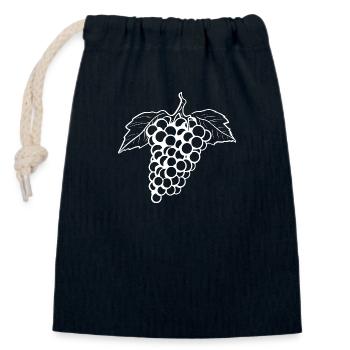 Weintrauben Früchte - Verschließbarer Geschenkbeutel aus Baumwolle (14x20cm) - Navy - Vorne