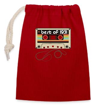 Legendary vintage 1931 - Closable cotton gift bag (14x20cm) - red - Front