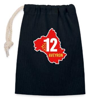 Aveyron 12 - Verschließbarer Geschenkbeutel aus Baumwolle (14x20cm) - Navy - Vorne