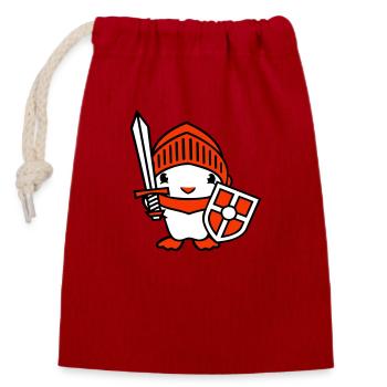 Duck Knight Armor Sword Shield Helmet Fighter - Closable cotton gift bag (14x20cm) - red - Front