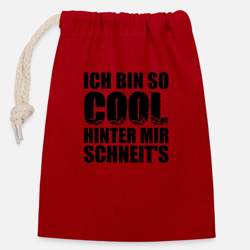 Coole Sprüche - Verschließbarer Geschenkbeutel aus Baumwolle (14x20cm) - Rot
