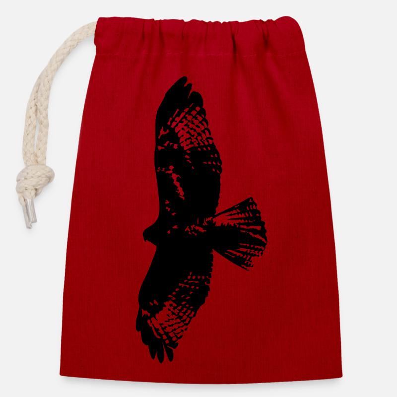 AIGLE - Sac cadeau en coton avec cordon (14 x 20 cm) - rouge