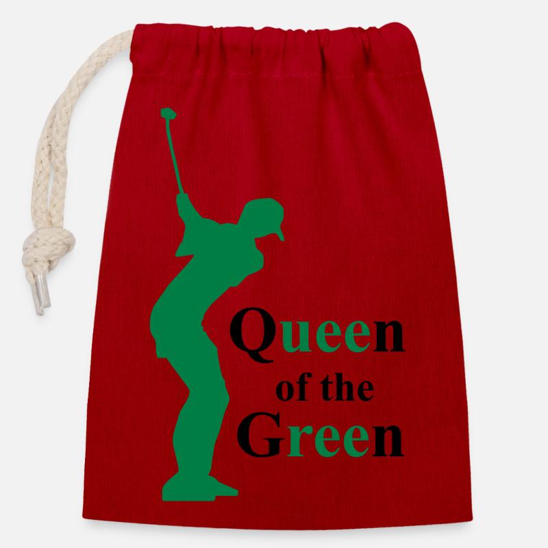 golf sport - Sac cadeau en coton avec cordon (14 x 20 cm) - rouge