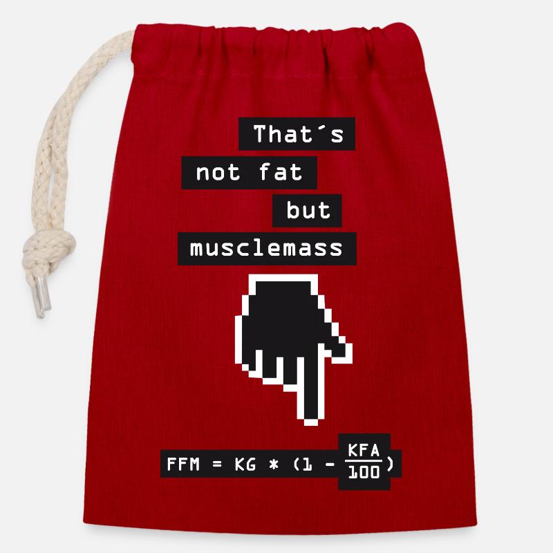 musclemass formula - Closable cotton gift bag (14x20cm) - red