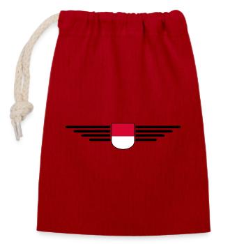 Monaco Design – Le style pour les fans de la Principauté - Sac cadeau en coton avec cordon (14 x 20 cm) - rouge - Devant