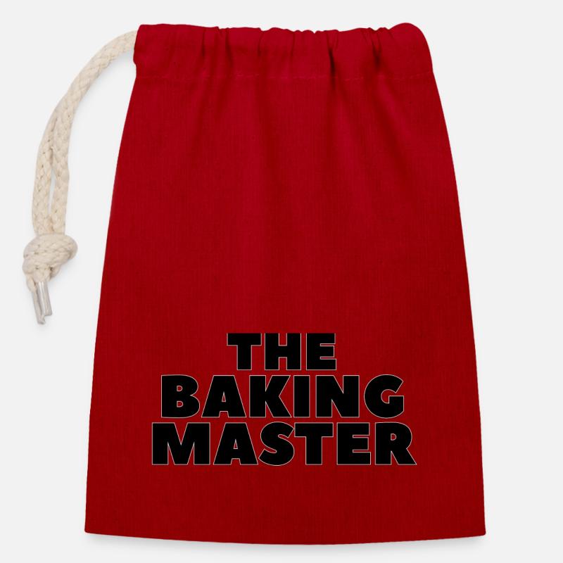 Baking Masterclass Merch - Verschließbarer Geschenkbeutel aus Baumwolle (14x20cm) - Rot