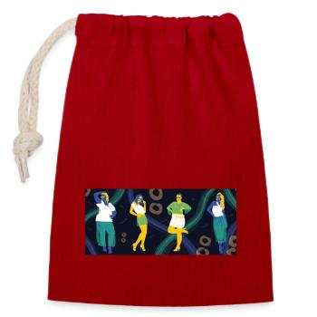 Zero waste - Closable cotton gift bag (14x20cm) - red - Front
