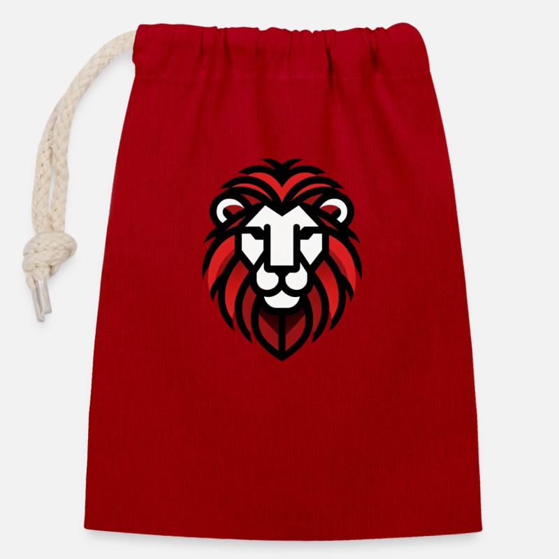 Roar Imperial - Sac cadeau en coton avec cordon (14 x 20 cm) - rouge