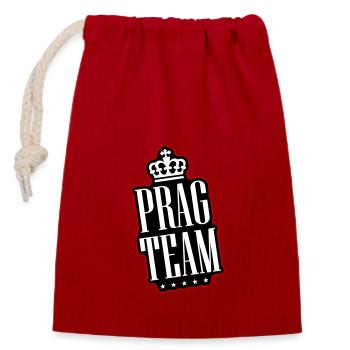 Prag Team - Verschließbarer Geschenkbeutel aus Baumwolle (14x20cm) - Rot - Vorne
