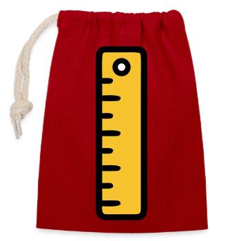 Scale Ruler Tool Office - Closable cotton gift bag (14x20cm) - red - Front