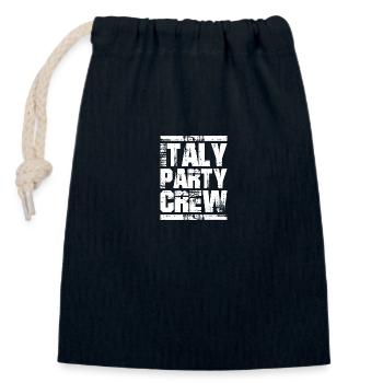 Italy Party Vacation Crew - Closable cotton gift bag (14x20cm) - navy - Front