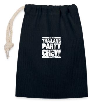 Thailand Party Vacation Crew - Closable cotton gift bag (14x20cm) - navy - Front