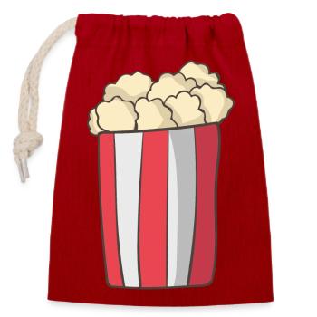 pop-corn - Sac cadeau en coton avec cordon (14 x 20 cm) - rouge - Devant
