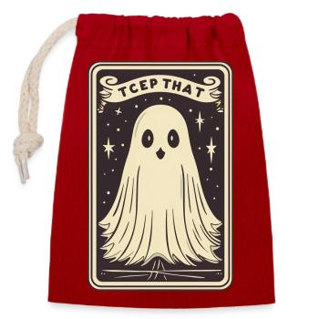 Carte de Tarot - Sac cadeau en coton avec cordon (14 x 20 cm) - rouge - Devant