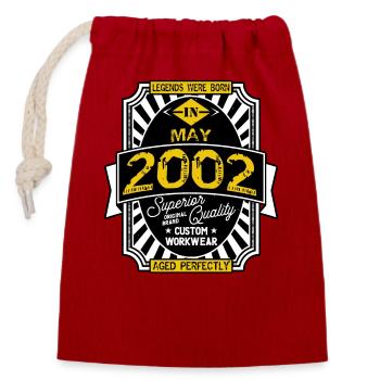2002 MAY - Closable cotton gift bag (14x20cm) - red - Front