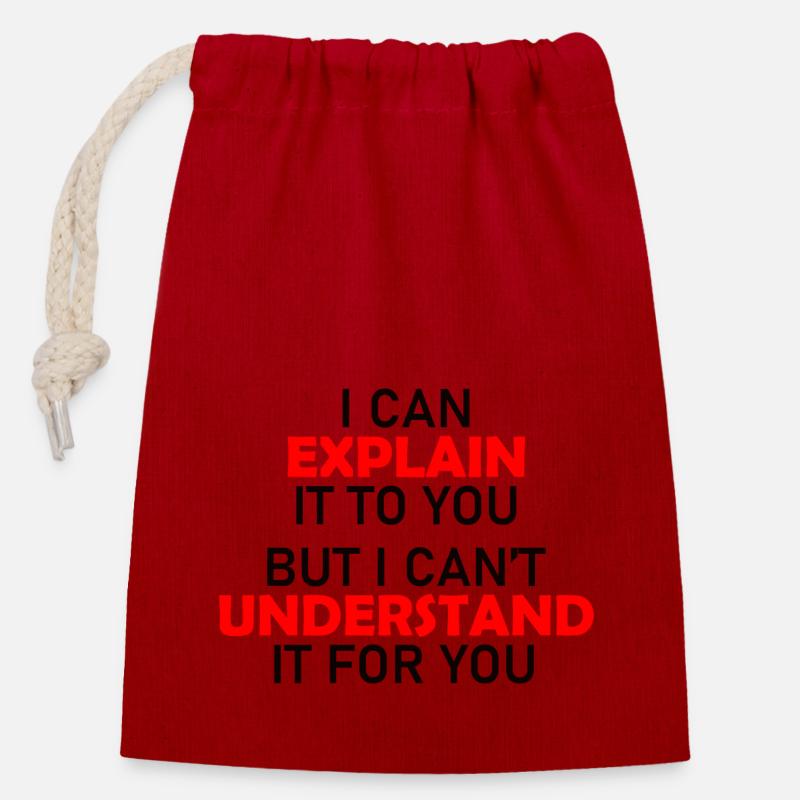Engineer Slogan - Verschließbarer Geschenkbeutel aus Baumwolle (14x20cm) - Rot