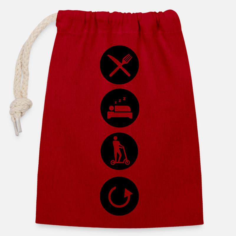 E-Scooter E-Roller Scooter - Closable cotton gift bag (14x20cm) - red