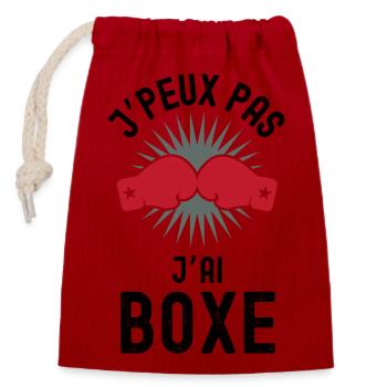 Sport boxe 2 - Sac cadeau en coton avec cordon (14 x 20 cm) - rouge - Devant