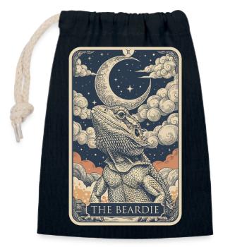 Der Bartagarot-Tarot-Bartdrachen-Liebhaber - Verschließbarer Geschenkbeutel aus Baumwolle (14x20cm) - Navy - Vorne