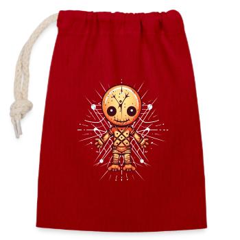 Voodoo Poppet Unique Urban City Fashion - Closable cotton gift bag (14x20cm) - red - Front