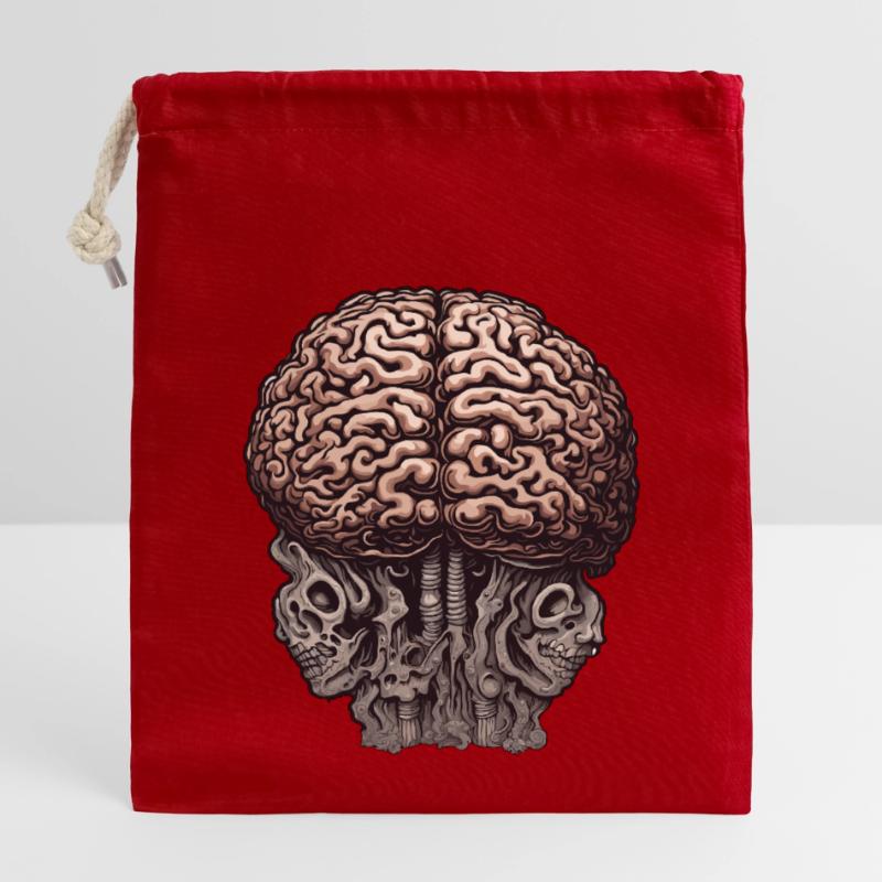 Brain / Knowledge / Intelligence / Clever / Thinking Closable cotton gift bag (14x20cm)