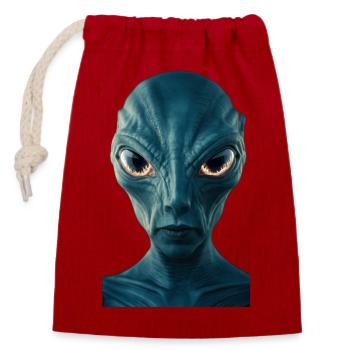 E.T. - Verschließbarer Geschenkbeutel aus Baumwolle (14x20cm) - Rot - Vorne