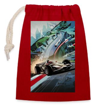 Racecar - Verschließbarer Geschenkbeutel aus Baumwolle (14x20cm) - Rot - Vorne