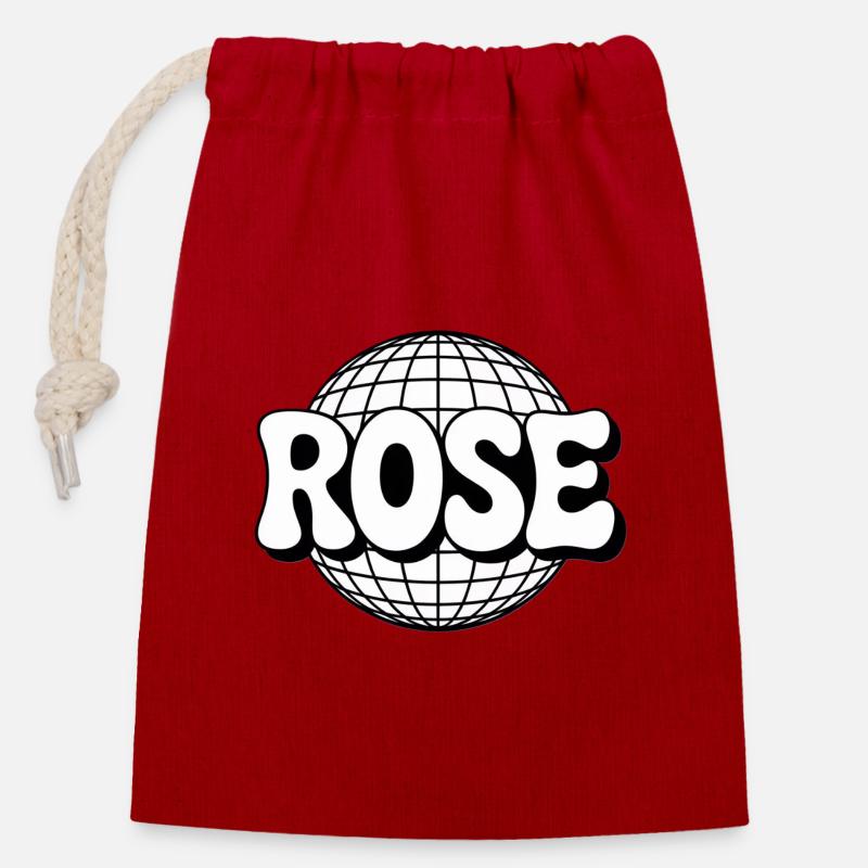 Pink Disco Sphere - Closable cotton gift bag (14x20cm) - red