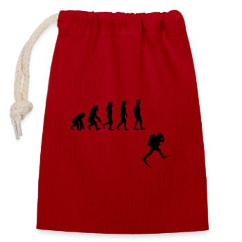 Evolution Freitauchen Freitauchen Plongée - Verschließbarer Geschenkbeutel aus Baumwolle (14x20cm) - Rot - Vorne