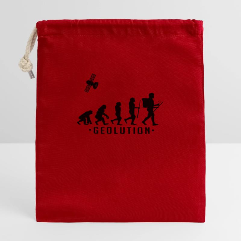 Chemise geocaching evolution Geolution Sac cadeau en coton avec cordon (14 x 20 cm)