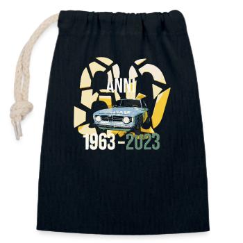 AR Bertone 60 Anni Illustration in Azzuro - Verschließbarer Geschenkbeutel aus Baumwolle (14x20cm) - Navy - Vorne