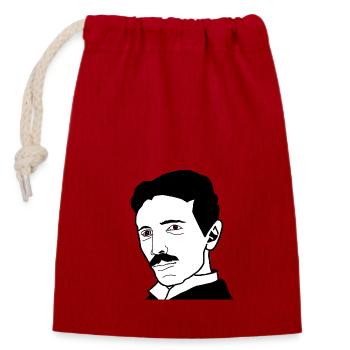 Nikola Energy Frequency Vibration Design - Closable cotton gift bag (14x20cm) - red - Front
